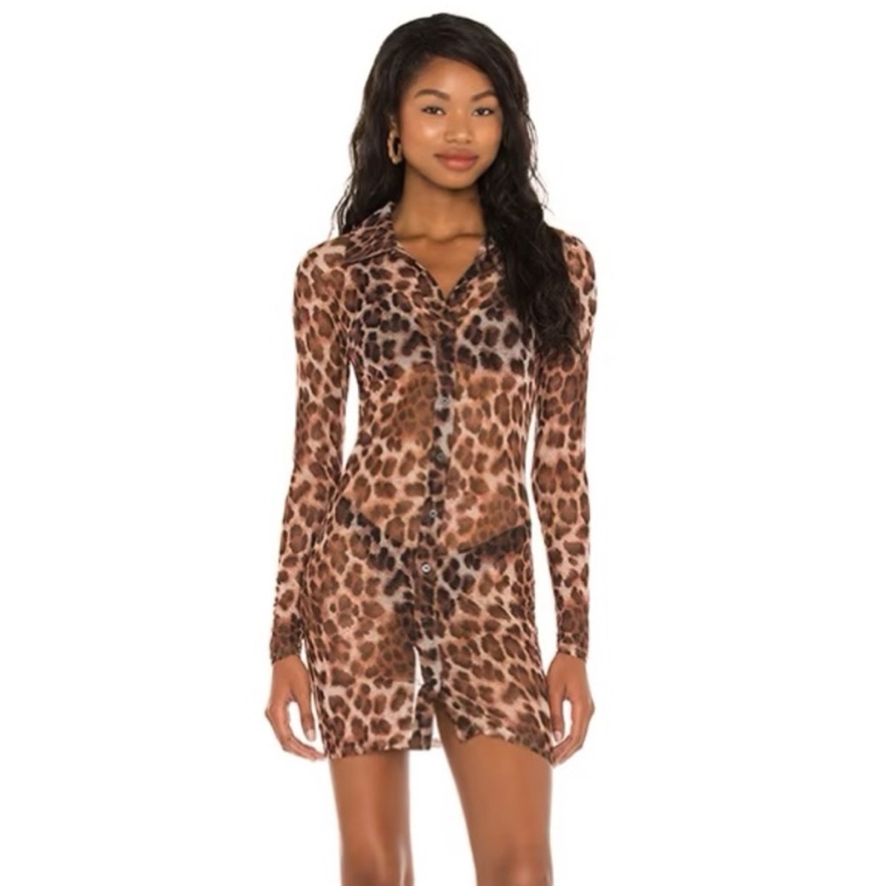 superdown Leopard Print Mini Dress